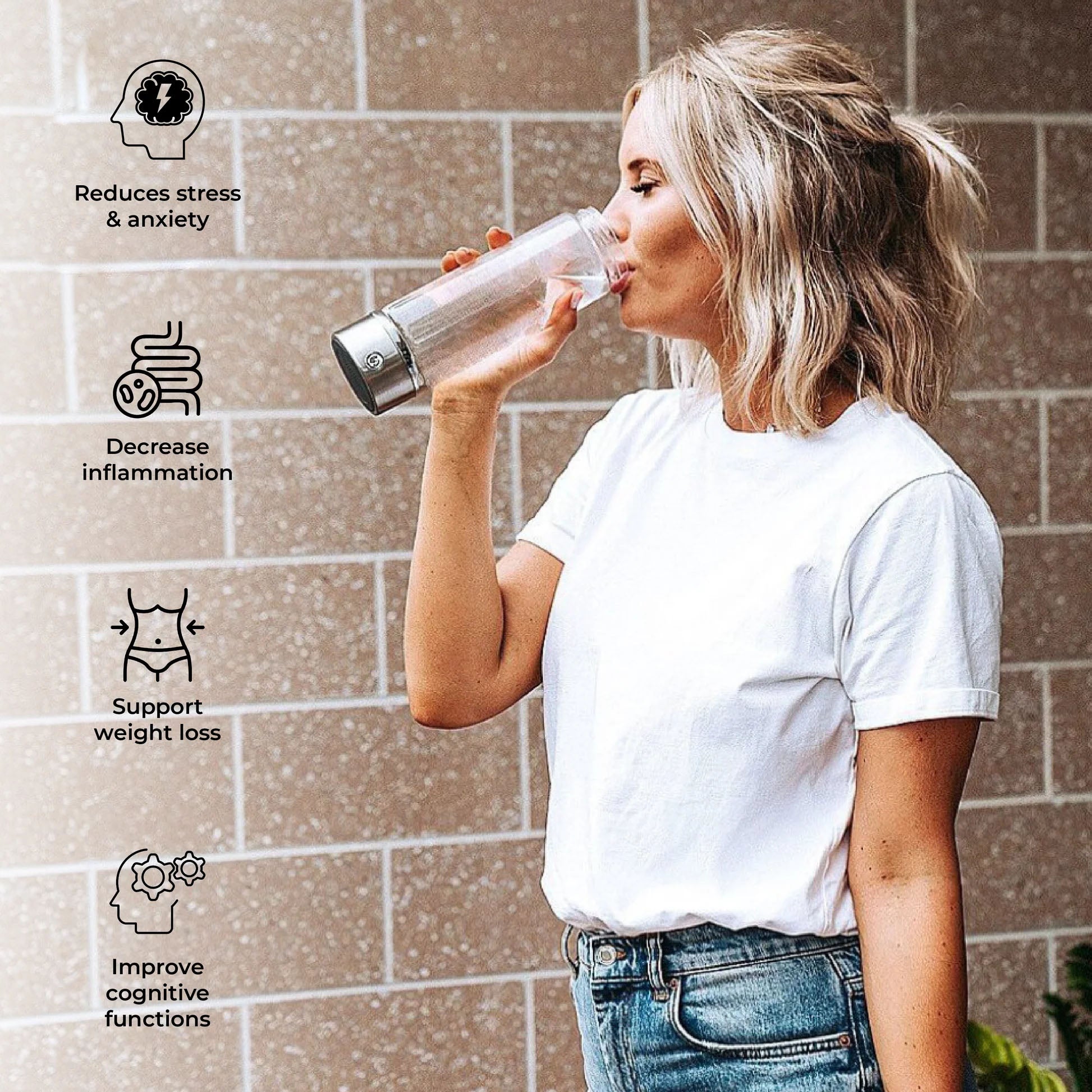 HydroUp store premium hydrogen water bottles for athletes